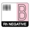 Nevs Label, B Rh Negative 1-1/2" x 1-7/10" White w/Pink & Black LBW-0035 - alternate 1
